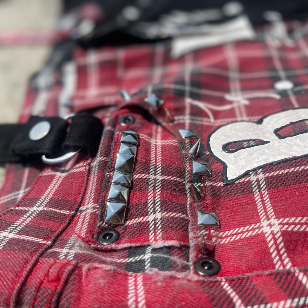 Red Plaid “BYV OVERALLS”